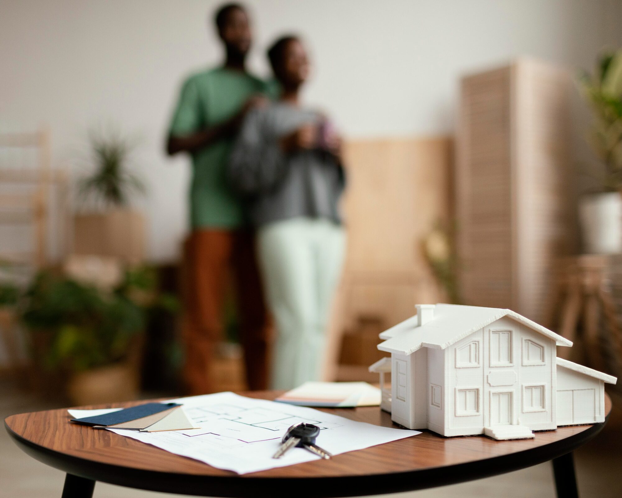 Model home on a table